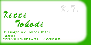 kitti tokodi business card